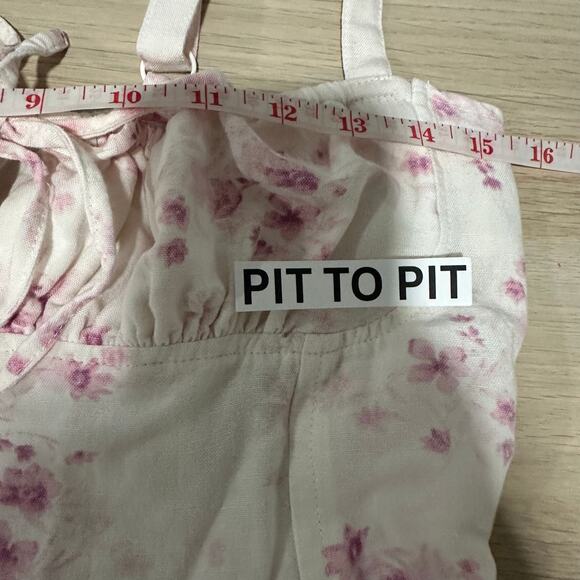 Sim & Sam Womens Coquette Milkmaid Babydoll Feminine Floral Midi Dress Pink M - Picture 11 of 13